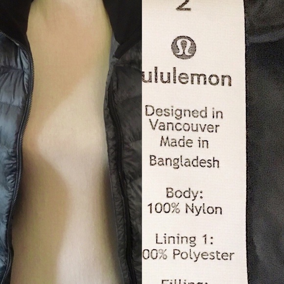 LULULEMON PACK IT DOWN Melanite Down Vest Sz2 NEW - Picture 8 of 8